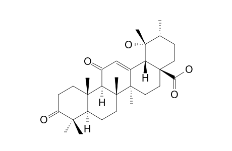 3,11-DIOXO-19-ALPHA-HYDROXY-URS-12-EN-28-OIC-ACID