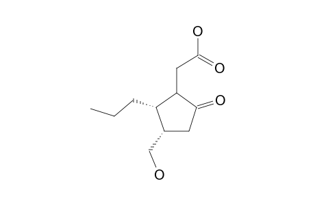 (+/-)-(1'R*,2'S*,3'S*)-3'-HYDROXYMETHYL-5'-OXO-2'-PROPYLCYCLOPENTYLACETIC-ACID