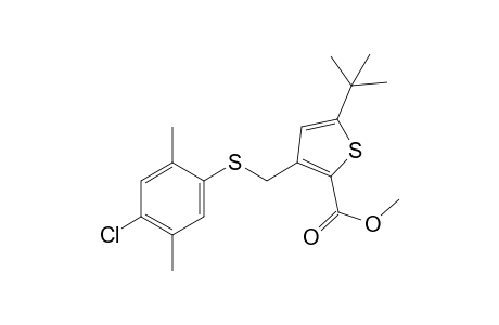 5-tert-butyl-3-{[(4-chloro-2,5-xylyl)thio]methyl}-2-thiophenecarboxylic acid, methyl ester