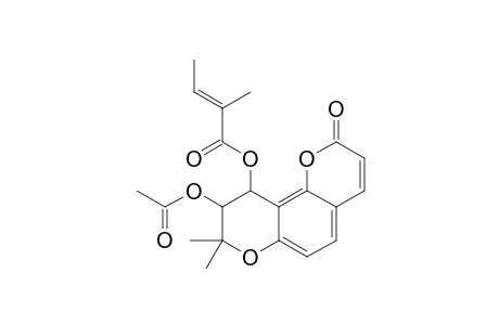 (+/-)-CIS-3'-ACETYL-4'-TIGLOYLKHELLACTONE