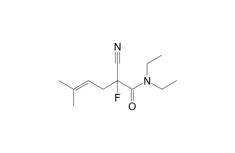 2-cyano-N,N-diethyl-2-fluoranyl-5-methyl-hex-4-enamide