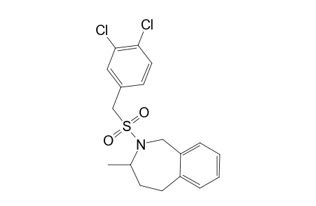 N-[((3',4'-DICHLOROPHENYL)-METHYL)-SULFONYL]-3-METHYL-2,3,4,5-TETRAHYDRO-1H-2-BENZAZEPIN