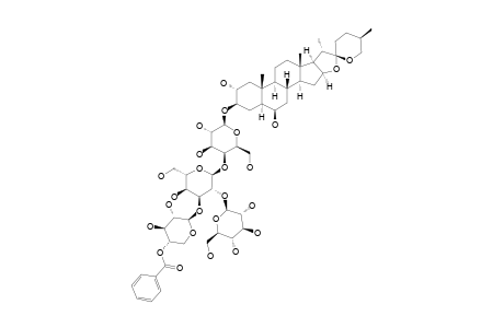 (25R)-5-ALPHA-SPIROSTAN-2-ALPHA,3-BETA,6-BETA-TRIOL-3-O-BETA-D-GLUCOPYRANOSYL-(1->2)-O-[4-O-BENZOYL-BETA-D-XYLOPYRANOSYL-(1->3)]-O-BETA-D-GLUCOPYRA