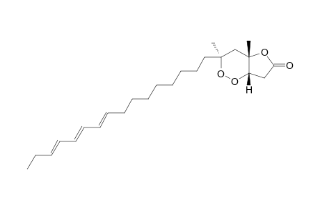 PLAKORTOLIDE_J;(3-S,4-S,6-S,15-E,17-E,19-E)-4,6-DIMETHYL-4-HYDROXY-3,6-PEROXYDOCOSA-15,17,19-TRIENOIC_ACID_1,4-LACTONE