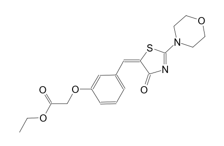 ethyl {3-[(E)-(2-(4-morpholinyl)-4-oxo-1,3-thiazol-5(4H)-ylidene)methyl]phenoxy}acetate