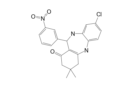 11-[(META-NITRO)-PHENYL]-8-CHLORO-3,3-DIMETHYL-2,3,4,5,10,11-HEXAHYDRO-1H-DIBENZO-[B,E]-[1,4]-DIAZEPIN-1-ONE