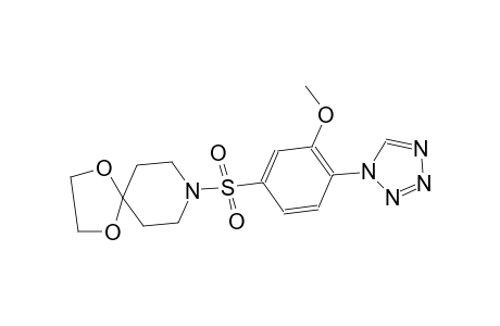 1,4-dioxa-8-azaspiro[4.5]decane, 8-[[3-methoxy-4-(1H-tetrazol-1-yl)phenyl]sulfonyl]-