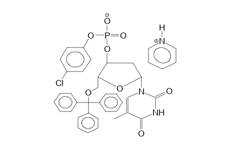 5'-O-TRITYLDEOXYTHYMIDINE, 3'-(4-CHLOROPHENYL)PHOSPHATE, PYRIDINIUMSALT