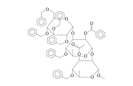 METHYL 3-O-ACETYL-4-O-BENZYL-2-O-[4-O-BENZYL-2-O-BENZOYL-3-O-(2,3,4,6-TETRA-O-BENZYL-ALPHA-D-GLUCOPYRANOSYL)-ALPHA-L-RHAMNOPYRANOSYL]-ALPHA-L-RHAMNOPYRANOSIDE