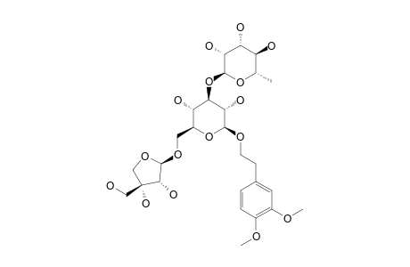 DEACYLFORSYTHOSIDE_B_DIMETHYLETHER;BETA-(3,4-DIMETHOXYPHENYL)-ETHYL-6-BETA-APIOSYL-3-ALPHA-RHAMNOSYLGLUCOSIDE