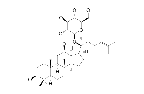 3-BETA,12-BETA,(20S)-TRIHYDROXY-DAMMAR-24-ENE-20-O-BETA-D-GLUCOPYRANOSIDE