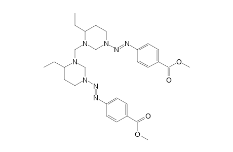 #1C;4-ETHYL-3-[[6-ETHYL-3-[2-(PARA-METHOXYCARBONYLPHENYL)-1-DIAZENYL]-HEXAHYDRO-1-PYRIMIDINYL]-METHYL]-1-[2-(PARA-METHOXYCARBONYLPHENYL)-1-DIAZENYL]-HEXAHYDRO