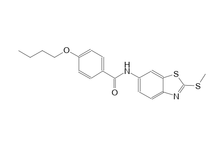 4-butoxy-N-[2-(methylsulfanyl)-1,3-benzothiazol-6-yl]benzamide