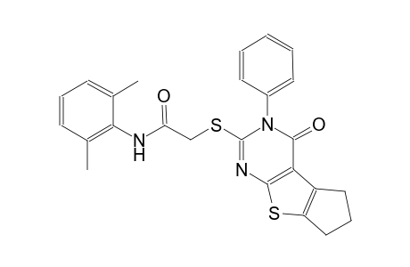 acetamide, N-(2,6-dimethylphenyl)-2-[(3,5,6,7-tetrahydro-4-oxo-3-phenyl-4H-cyclopenta[4,5]thieno[2,3-d]pyrimidin-2-yl)thio]-