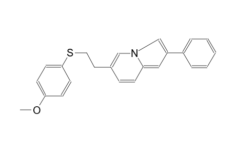 indolizine, 6-[2-[(4-methoxyphenyl)thio]ethyl]-2-phenyl-