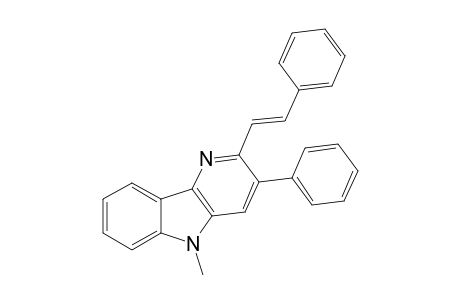 5-Methyl-3-phenyl-2-((E)-styryl)-5H-pyrido[3,2-b]indole