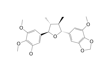 BEILSCHMINOL_A;REL-(7-R,8-R,7'-R,8'-R)-3-HYDROXY-3',4'-METHYLENEDIOXY-4,5,5'-TRIMETHOXY-7,7'-EPOXYLIGNAN