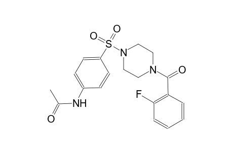 acetamide, N-[4-[[4-(2-fluorobenzoyl)-1-piperazinyl]sulfonyl]phenyl]-