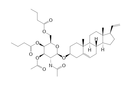 3-BETA-PREGNA-5,20-DIENYL-2'-ACETAMIDO-2'-DEOXY-3'-O-ACETYL-4',6'-DI-O-N-BUTYRYL-BETA-D-GALACTOPYRANOSIDE