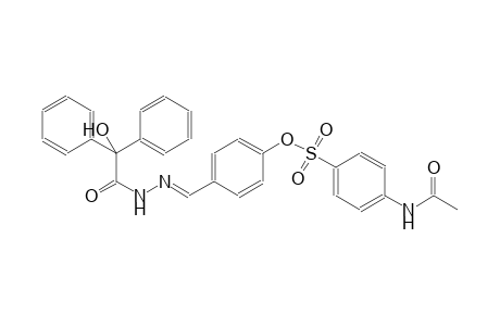 4-{(E)-[2-(2-hydroxy-2,2-diphenylacetyl)hydrazono]methyl}phenyl 4-(acetylamino)benzenesulfonate