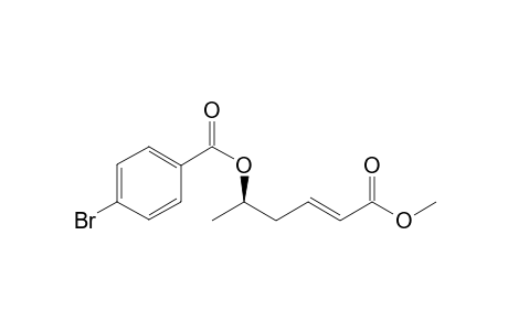 Methyl (5R)-5-(p-bromobenzoyloxy)hex-2(E)-enoate