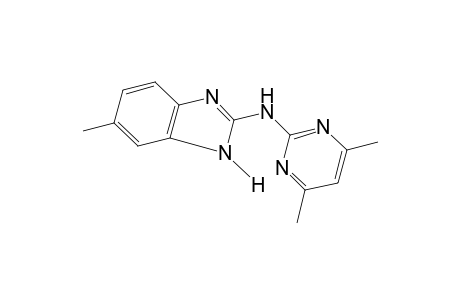 2-[(4,6-DIMETHYL-2-PYRIMIDINYL)AMINO]-6-METHYLBENZIMIDAZOLE