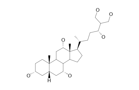 (24S)-5-BETA-CHOLESTANE-3-ALPHA,7-ALPHA,12-ALPHA,24,26,27-HEXOL;(SCYMNOL)