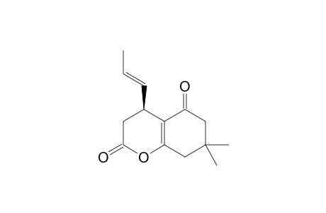 7,7-DIMETHYL-4-(1-PROPENYL)-3,4,5,6,7,8-HEXAHYDROBENZOPYRANE-2(H),5-DIONE