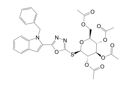 2-(2,3,4,6-TETRA-O-ACETYL-BETA-D-GLUCOPYRANOSYLSULFANYL)-5-(1-BENZYL-1H-INDOL-2-YL)-1,3,4-OXADIAZOLE