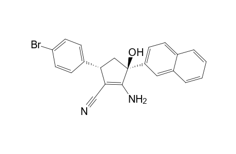 (3S,5S)-2-Amino-5-(4-bromo-phenyl)-3-hydroxy-3-naphthalen-2-yl-cyclopent-1-enecarbonitrile