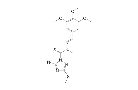 5-amino-N-methyl-3-(methylthio)-N-[(3,4,5-trimethoxybenzylidene)amino]-1,2,4-triazole-1-carbothioamide