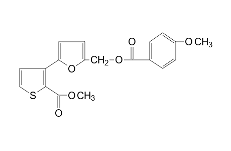 3-[5-(HYDROXYMETHYL)-2-FURYL]-2-THIOPHENECARBOXYLIC ACID, METHYL ESTER, p-ANISATE (ESTER)