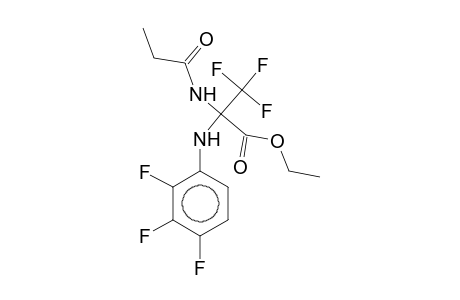 Ethyl 3,3,3-trifluoro-2-propionamido-2-(2,3,4-trifluoroanilino)propionate