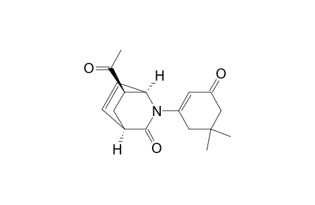 2-Azabicyclo[2.2.2]oct-5-en-3-one, 7-acetyl-2-(5,5-dimethyl-3-oxo-1-cyclohexen-1-yl)-, (1.alpha.,4.alpha.,7R*)-