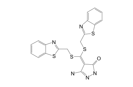 3-AMINO-4-[BIS-[(BENZO-[D]-THIAZOL-2'-YL)-METHYLTHIO]-METHYLENE]-1H-PYRAZOL-5(4H)-ONE