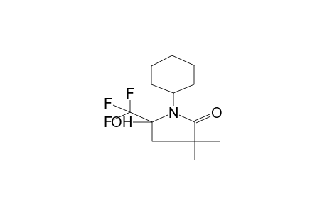 1-CYCLOHEXYL-2-HYDROXY-2-TRIFLUOROMETHYL-4,4-DIMETHYLPYRROLIDON-5