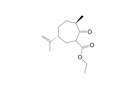 Ethyl (3RS,6RS)-3-methyl-2-oxo-6-(prop-1-en-2-yl)cycloheptane-1-carboxylate