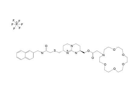 #6;(2R,8R)-2-[[(NAPHTHALEN-2-YLMETHYL)-CARBAMOYL]-METHYLSULFANYLMETHYL]-8-2-[(2-1,4,7,10,13)-PENTAOXA-16-AZA-CYCLOOCTADEC-16-YL-ACETYLMETHYL)-3,4,6,7,8,9-HEXAH