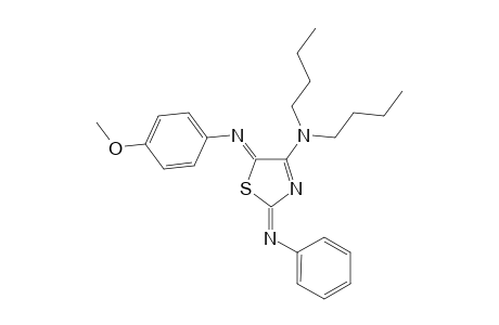 5-(4-Methoxyphenylimino)-4-(di-n-butylamino)-2-(phenylimino)-.deata(3)-thiazoline