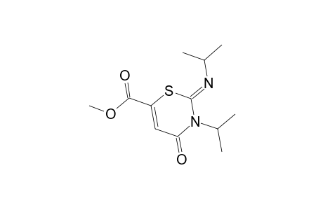 2H-1,3-Thiazine-6-carboxylic acid, 3,4-dihydro-3-isopropyl-2-(isopropylimino)-4-oxo-, methyl ester