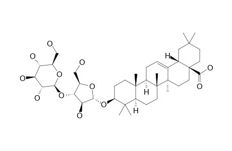 OLEANOLIC-ACID-3-O-[BETA-D-GLUCOPYRANOSYL-(1->3)-ALPHA-L-ARABINOFURANOSIDE]