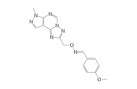 4-methoxybenzaldehyde O-[(7-methyl-7H-pyrazolo[4,3-e][1,2,4]triazolo[1,5-c]pyrimidin-2-yl)methyl]oxime