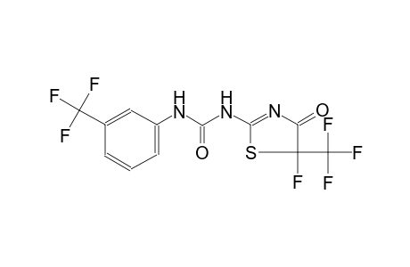 Thiazol-4(5H)-one, 5-fluoro-5-trifluoromethyl-2-[3-(3-trifluoromethylphenyl)ureido]-