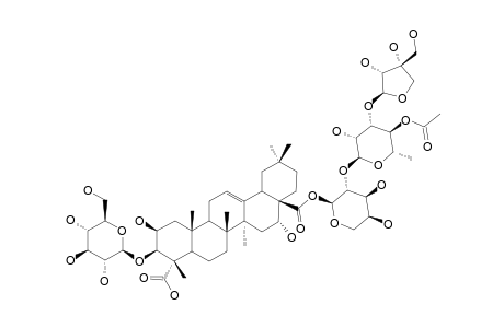 AGERATOSIDE-A5;3-O-BETA-D-GLUCOPYRANOSYL-ZANHIC-ACID-28-O-BETA-D-APIOFURANOSYL-(1->3)-O-(4-O-ACETYL)-ALPHA-L-RHAMNOPYRANOSYL-(1->2)-O-ALPHA-L-ARABI