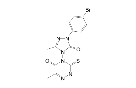 6-METHYL-4-(3'-METHYL-5'-OXO-1'-PARA-BROMOPHENYL-1,5-DIHYDRO-1,2,4-TRIAZOL-4'-YL)-3-THIOXO-3,4-DIHYDRO-2H-1,2,4-TRIAZIN-5-ONE