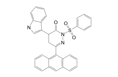 6-ANTHRACEN-9-YL-2-BENZENESULFONYL-4-(1H-INDOL-3-YL)-4,5-DIHYDRO-2H-PYRIDAZIN-3-ONE