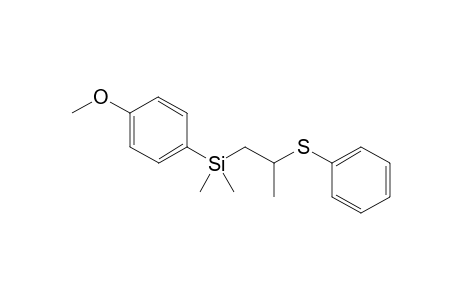 (4-methoxyphenyl)-dimethyl-(2-phenylsulfanylpropyl)silane