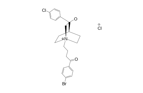 3-PARA-CHLOROPHENYL-3-HYDROXY-N-(4'-PARA-BrOMOPHENYL-4'-OXOBUTYL)-QUINUClIDINIUM_CHLORIDE