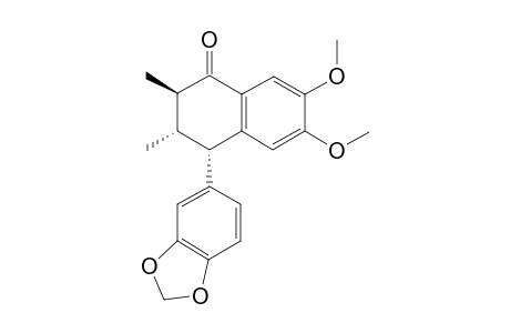 (-)-ARISTOTETRALONE;(7'R,8S,8'R)-8,8'-DIMETHYL-4,5-DIMETHOXY-3',4'-METHYLENEDIOXY-2,7'-CYCLOLIGNAN-7-ONE