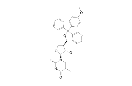 5-METHYL-1-((1R,2R,3S)-TETRAHYDRO-2-HYDROXY-3-(((4-METHOXYPHENYL)-DIPHENYLMETHOXY)-METHYL)-1-FURANYL)-2,4(1H,3H)-PYRIMIDINEDIONE